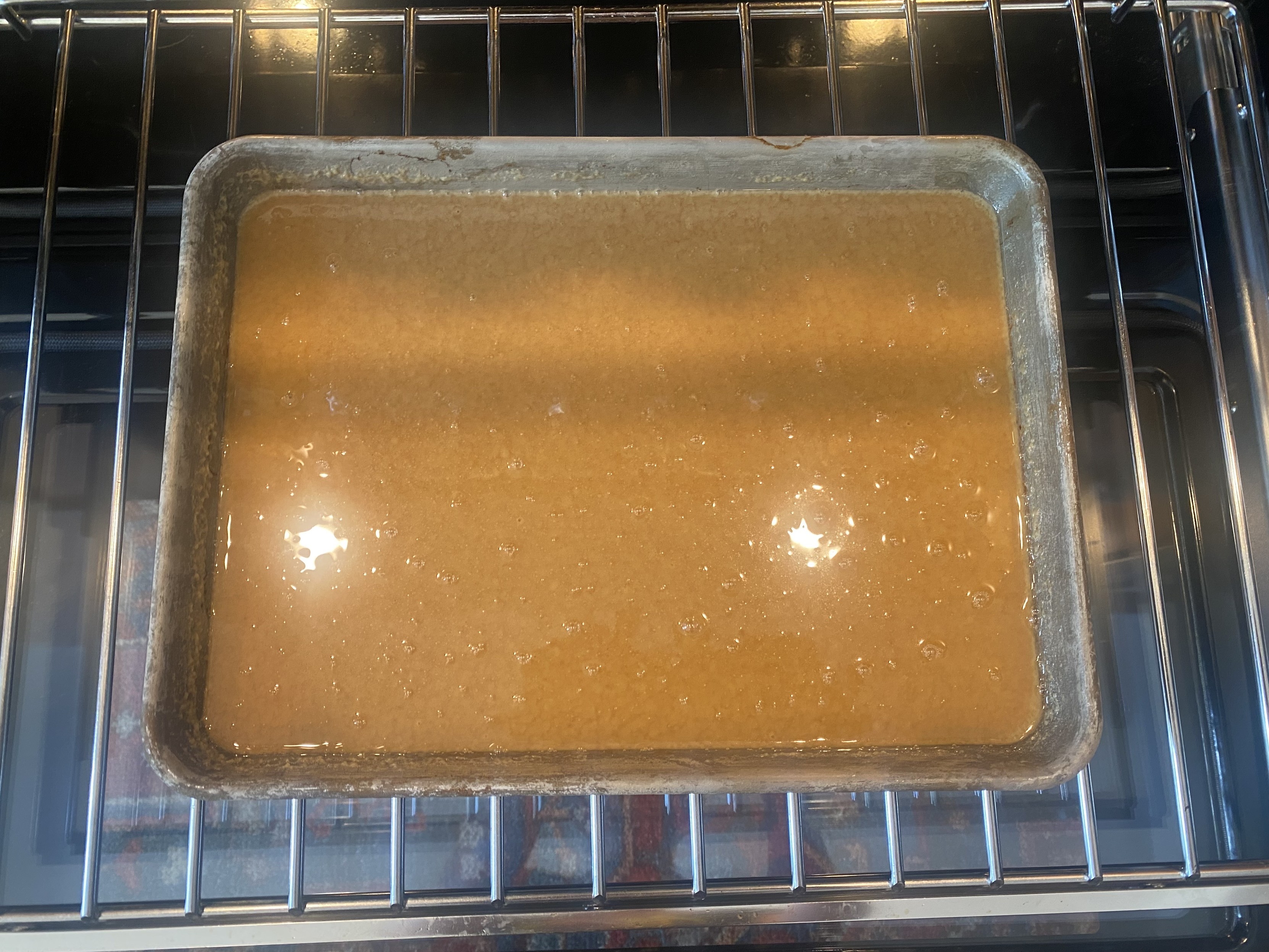 roux, baked 30 minutes, color: peanut butter 