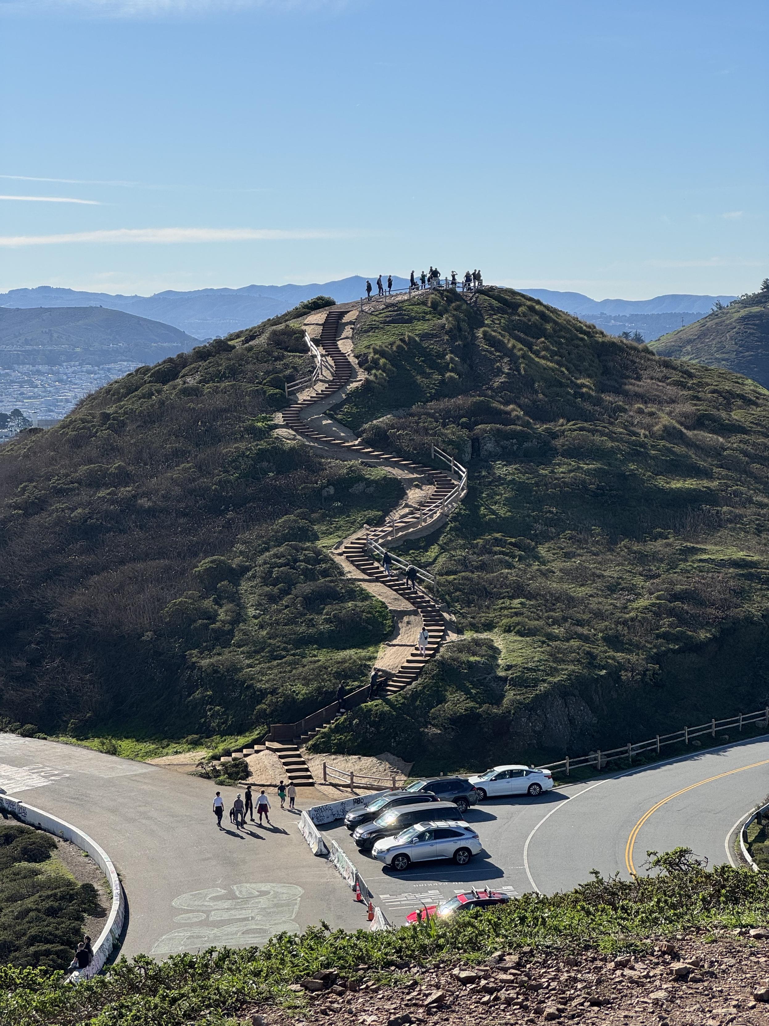 photograph of the southern peak, “Noe Peak” from the northern peak, “Eureka Peak” on a very clear last day of 2024